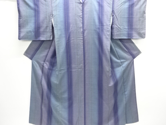 JAPANESE KIMONO / TSUMUGI / WOVEN STRIPE
